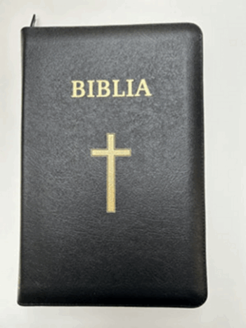 Biblia, Dumitru Cornilescu, ediție centenară, piele ecologică, neagră, mare, fermoar, index, 076 Zti (EDC100)