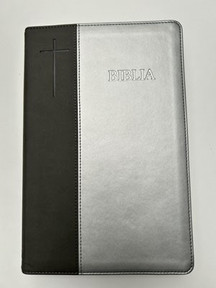 Biblia, Dumitru Cornilescu, ediție centenară, piele ecologică, gri, mare, index, 076 TI (EDC100)