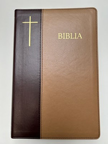 Biblia, Dumitru Cornilescu, ediție centenară, piele ecologică, maro, mare, index, 076 TI (EDC100)