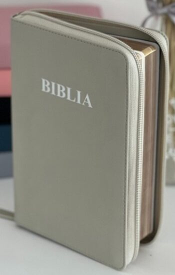 Biblie medie 052 GRI cu fermoar