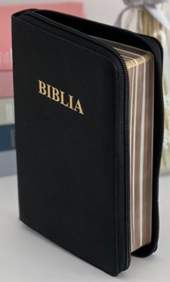 Biblie medie 052 NEGRU cu fermoar