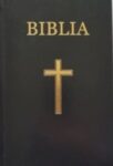 Biblia medie, 063, copertă vinil tare, neagră, cu cruce